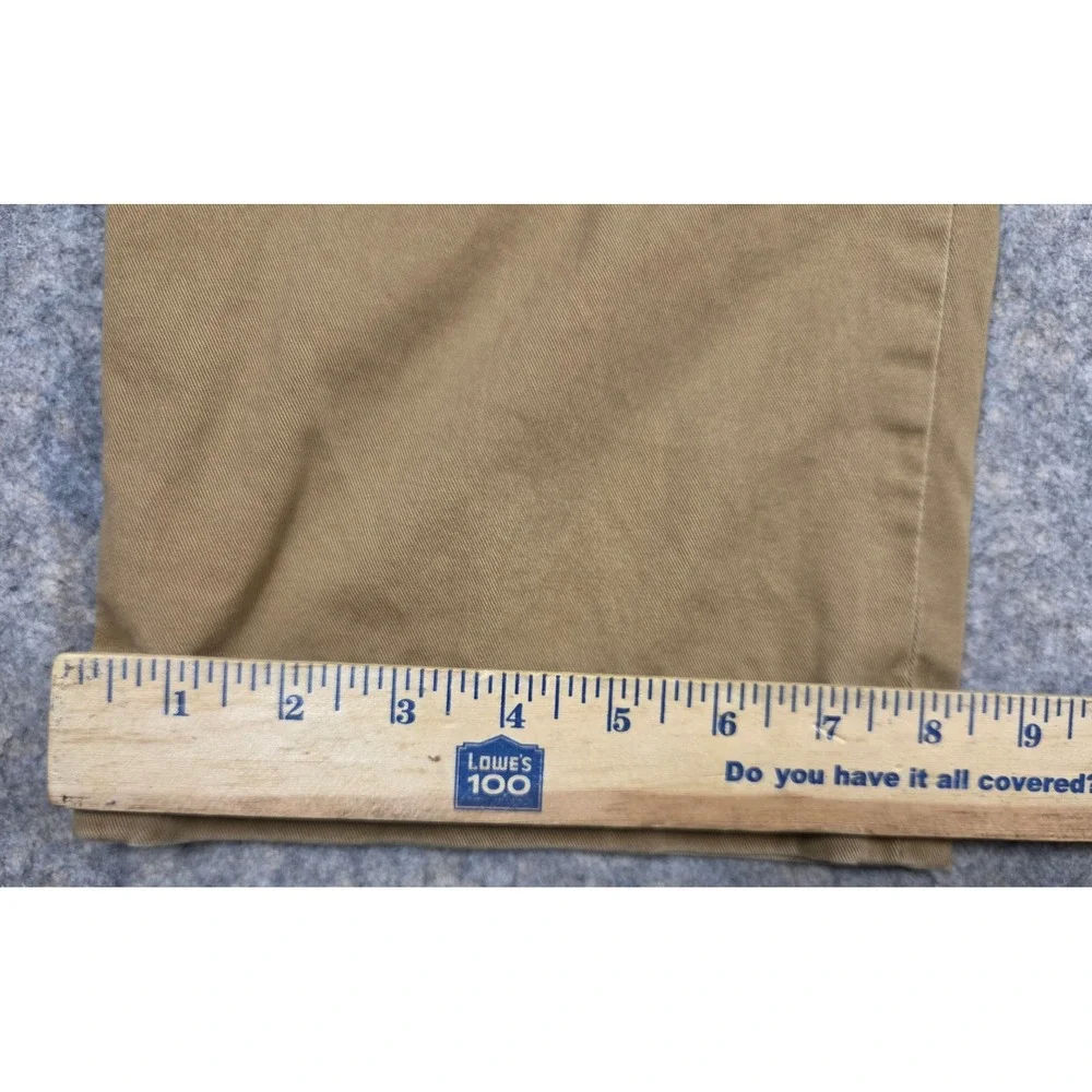 Polo Ralph Lauren Ethan Pant Mens 40x30 Tan Khaki Pleated Cotton Chino Trousers